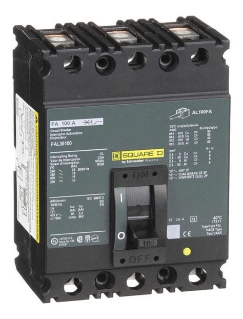 Interruptor Termomagnetico Fal 100 Amperes Trifasico Oferta Envío Gratis