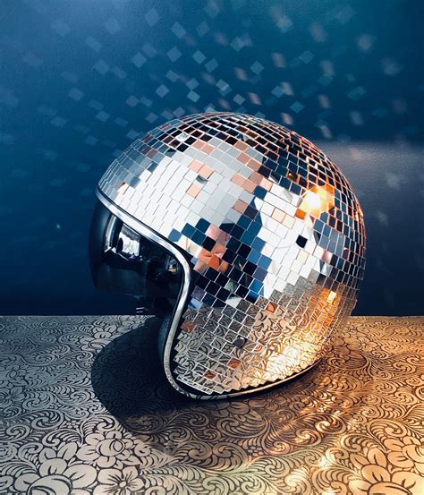 Shop Authentic Fast Delivery On Each Orders Retractable Visor Disco Ball Helmet Silvergoldrose