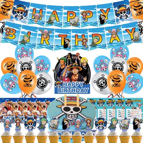 Buy Anime One Piece Birthday Decorations，luffy Zoro Birthday Party