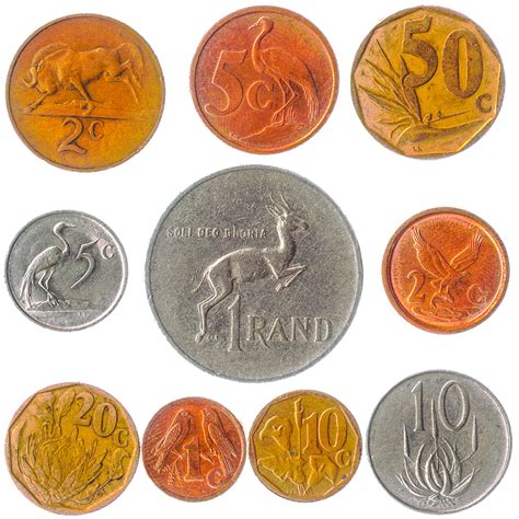10 South African Coins Cents Rands Rsa Unique Currency Old