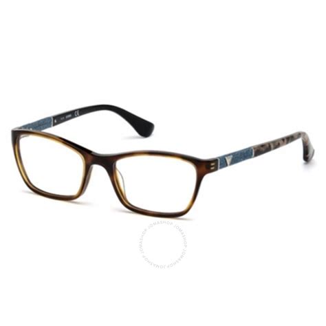 Guess Ladies Brown Rectangular Eyeglass Frames Gu259405652 664689837205 Eyeglasses Jomashop