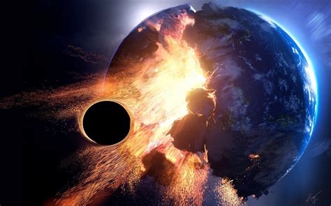 Wallpaper Planet 3d Earth Circle Explosion Universe Destruction