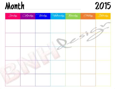 39 Blank Calendar Template Free And Premium Templates