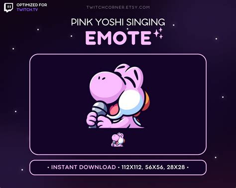 Yoshi Twitch Emote Yoshi Singing Emote For Twitch Yoshi Discord Emote