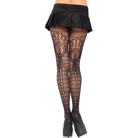 Pantyhose Black With Supremely Sexy Lace Design