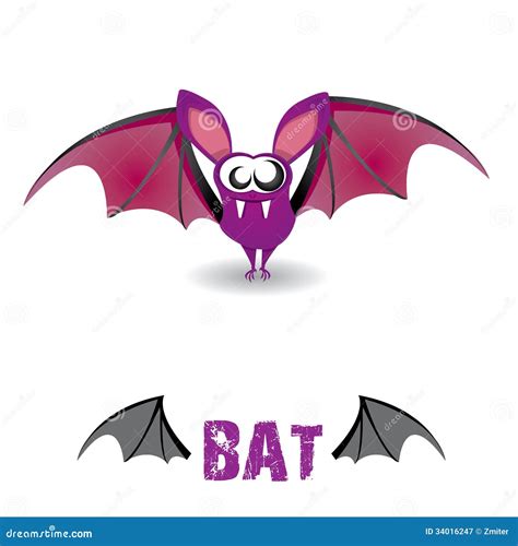 Vector Funny Devil Bat With Wings Stock Vector Illustration Of Bite