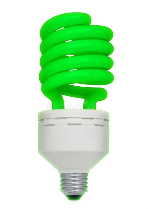 Green Fluorescent Light Bulb Isolated Stock Image Image Of Invention