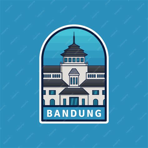 Premium Vector Indonesia City Bandung Badge