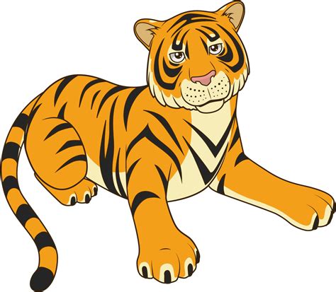 Tigre Dibujos Animados Animal Salvaje Png Dibujos Tig