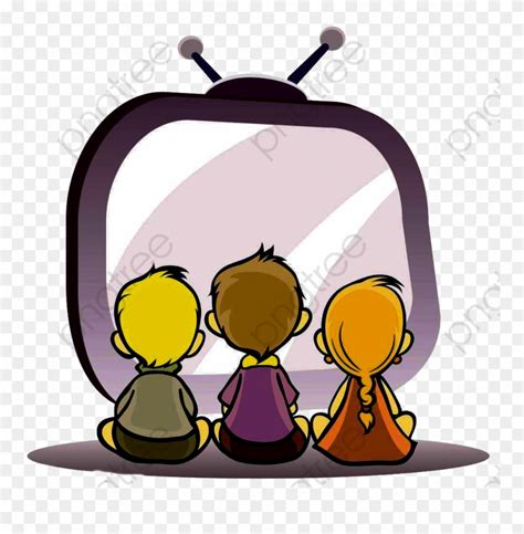 Watching Tv Child Kids Watching Tv Clipart Png Download 4906505