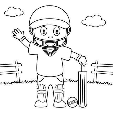 24 Cricket Bat Colouring Pages Homecolor Homecolor
