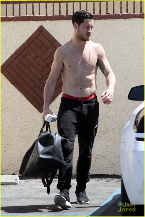 Val Chmerkovskiy Goes Shirtless After DWTS Practice With Rumer Willis