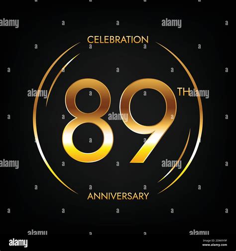89th Anniversary Eighty Nine Years Birthday Celebration Banner In