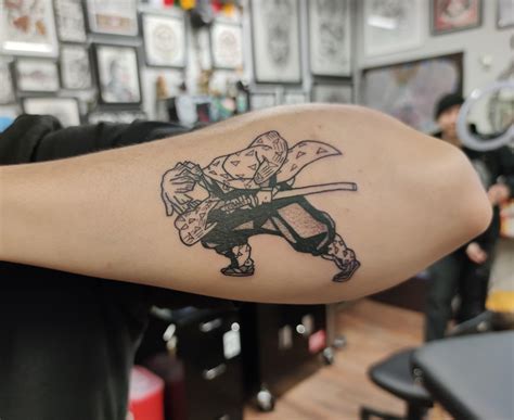 Demon Slayer Zenitsu Tattoo Done By Napoleon Arriaga At Redmoon Tattoo
