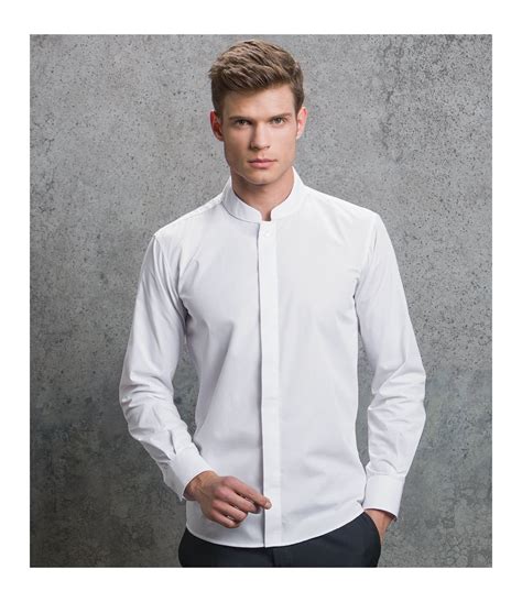 kustom kit long sleeve mandarin collar shirt k161 pcl corporatewear ltd