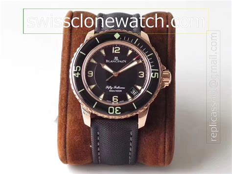 Replica Blancpain Fifty Fathoms 5015 3630 52 Zf Factory Rose Gold Black