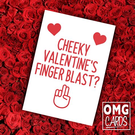 Cheeky Valentines Finger Blast Card Omg Cards