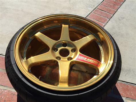 Volk Racing Te37 Ultra Porsche 5x130 Wheels Custom Powder Coated To 24k Gold 6speedonline