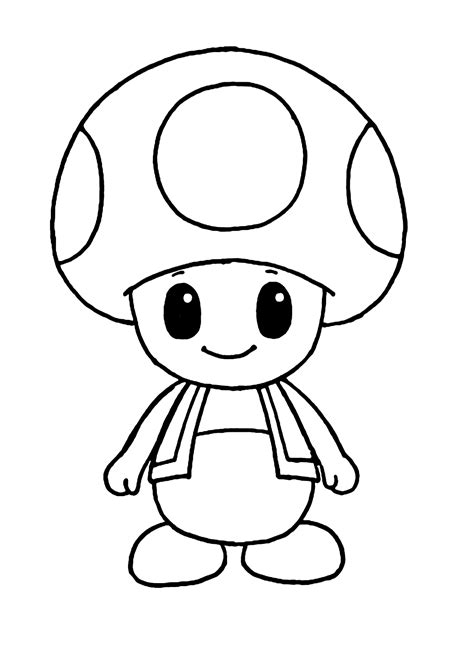 Toad Mario Coloring Pages Free Printable Coloring Pages