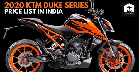 Ktm Duke Series Specifications And Price List In India Maxabout News