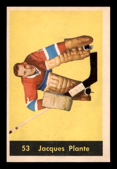 Jacques Plante Canadiens Parkhurst 1960 61 Card 53 Froggers House Of