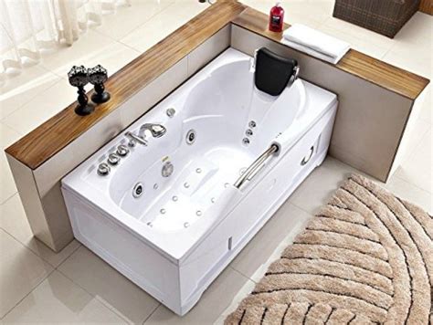 master bath 60 inch white bathtub whirlpool jetted bath hydrotherapy 19 massage air jets inline