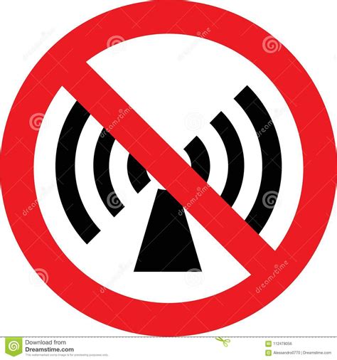 No Non Ionizing Radiation Sign Stock Illustration Illustration Of