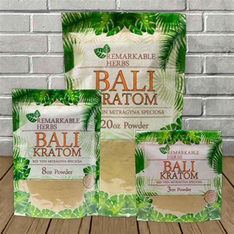 Remarkable Herbs Bali Kratom Powder Red Vein Great Cbd Shop
