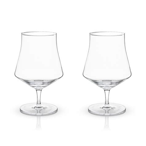 Raye Collection Crystal Beer Goblet Glasses Set Of 4 True Brands Viski Touch Of Modern