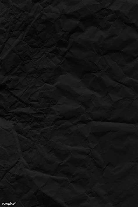 Crumpled Black Paper Textured Background Free Image By