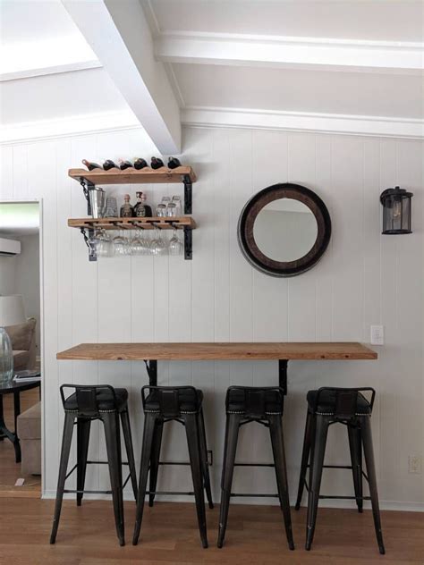 Kitchen Dining Wall Mounted Bar Handmade Industrial Metal Etsy Kitchen Bar Table Wall