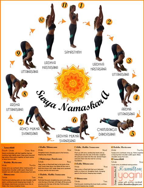 Surya Namaskar A Sun Salutation A Yoga Ashtanga Vinyasa Ashtanga