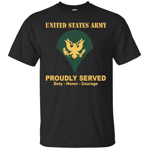 Us Army E 4 Spc E4 Specialist Ranks Men Front Shirt Us Army Rank Army