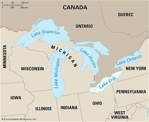 Lake Erie Map Location Depth And Facts Britannica