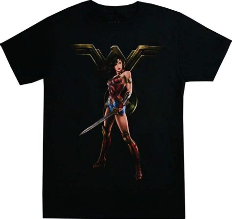 Wonder Woman Adult Black T Shirt Minaze