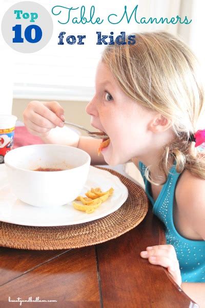 Top 10 Table Manners Every Kid Should Know Jen Schmidt