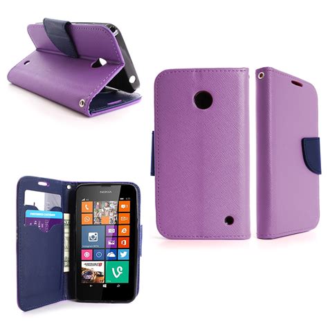 Coveron For Nokia Lumia 630 635 Wallet Case Credit Card Pouch Phone