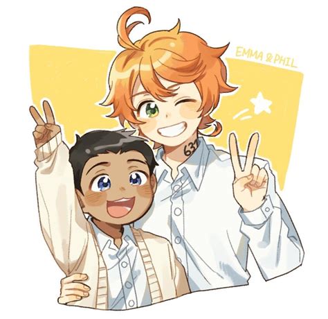 Phil And Emma The Promised Neverland Neverland Personagens De Anime