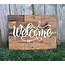 Large Rustic Pine Wood Welcome Sign – Knot And Nest Designs