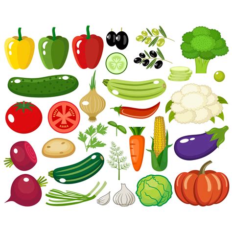 Vegetables Clipart Vector Vegetables Graphic Garden Vegetables