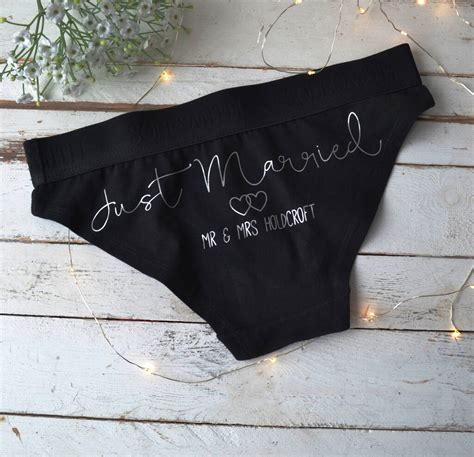 Just Married Metallic Personalised Underwear By Solesmith