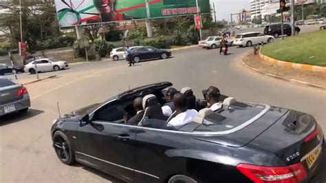 Sonko In Most Expensive Convertible Mercedes Benz Car As He Drives