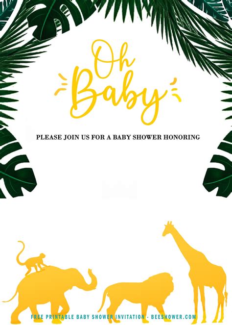 Baby Safari Animals Template