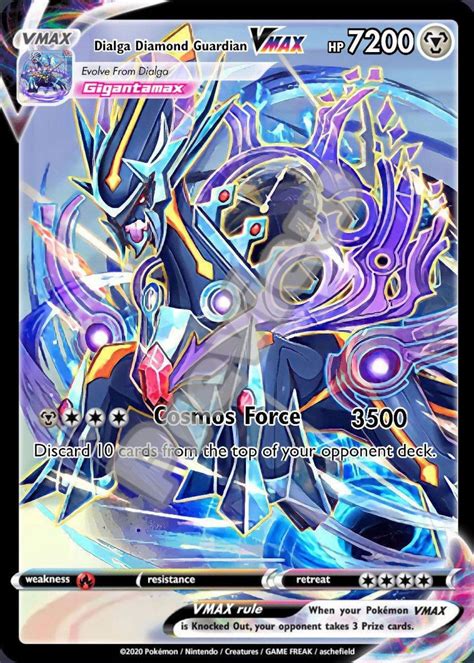Dialga Diamond Guardian Vmax Pokemon Karte Etsyde