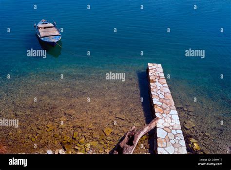 Scenic Fishing Port Of Nafpaktos City In Greece Stock Photo Alamy