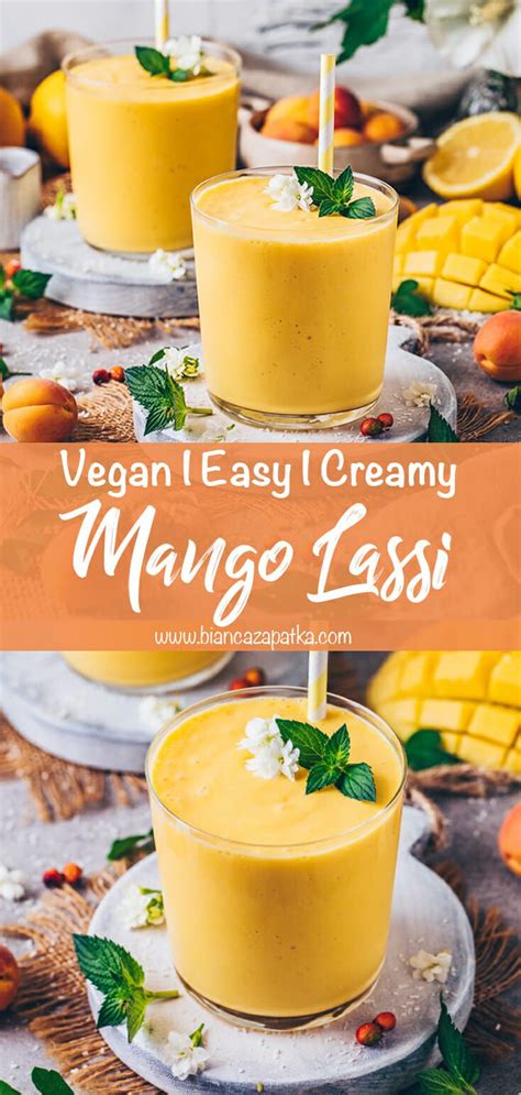 Vegan Mango Lassi Indian Smoothie