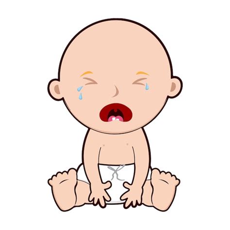 Premium Vector Cartoon Vector Crying Baby
