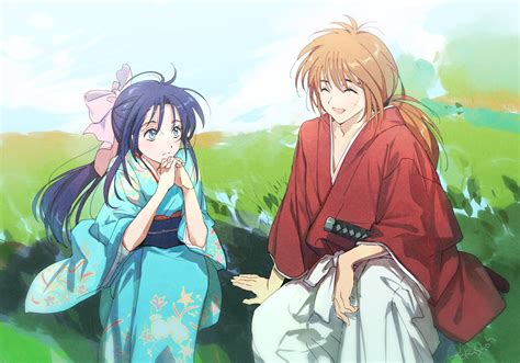 Himura Kenshin And Kamiya Kaoru Rurouni Kenshin Drawn By Roku Tsua
