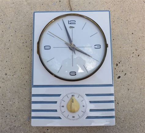 Mehne Ceramic Electric Vintage Kichen Clock With Egg Cooker Etsy