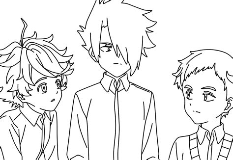 Printable The Promised Neverland Coloring Pages Anime Coloring Pages